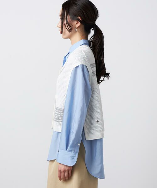 Precious Mild / プレシャスマイルド ニット・セーター | 〔 +サイズ 〕 ペーパーヤーン メッシュベスト | 詳細8