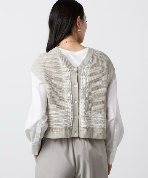 Precious Mild / プレシャスマイルド ニット・セーター | 〔 +サイズ 〕 ペーパーヤーン メッシュベスト | 詳細21
