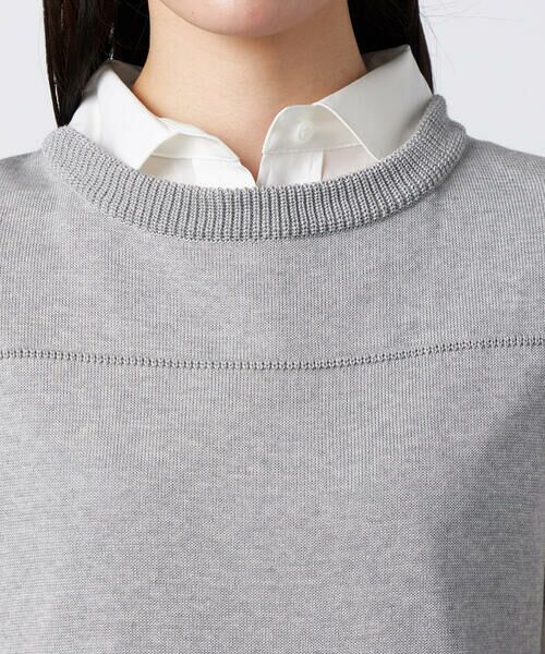 Precious Mild / プレシャスマイルド ニット・セーター | 〔 +サイズ 〕 ドライタッチコットン ラメ切り替えベスト | 詳細9