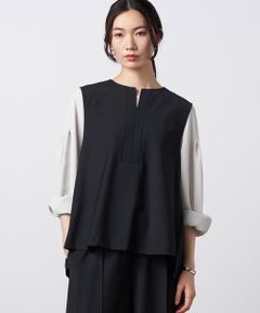 Precious Mild / プレシャスマイルド シャツ・ブラウス | 〔 +サイズ 〕 【セットアップ対応】2WAYストレッチ ジレセットアップ