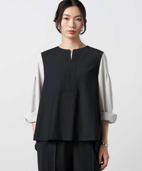 Precious Mild / プレシャスマイルド シャツ・ブラウス | 〔 +サイズ 〕 【セットアップ対応】2WAYストレッチ ジレセットアップ | 詳細5