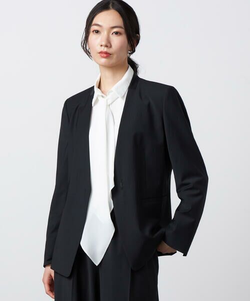 Precious Mild / プレシャスマイルド ノーカラージャケット | 〔 +サイズ 〕 【セットアップ対応】2WAYストレッチ カーディガンジャケット | 詳細5