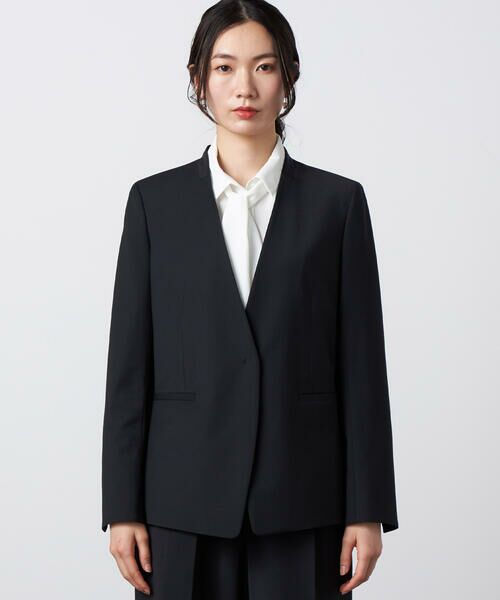 Precious Mild / プレシャスマイルド ノーカラージャケット | 〔 +サイズ 〕 【セットアップ対応】2WAYストレッチ カーディガンジャケット | 詳細6