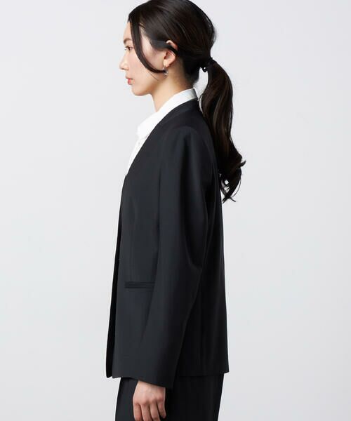 Precious Mild / プレシャスマイルド ノーカラージャケット | 〔 +サイズ 〕 【セットアップ対応】2WAYストレッチ カーディガンジャケット | 詳細7