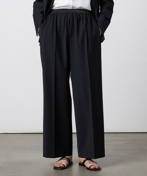 Precious Mild / プレシャスマイルド その他パンツ | 〔 +サイズ 〕 【セットアップ対応】2WAYストレッチ ワイドパンツ（05:ブラック）