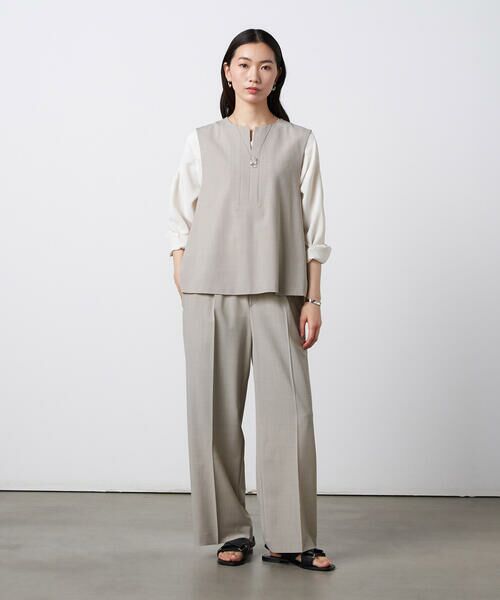 Precious Mild / プレシャスマイルド シャツ・ブラウス | 〔 +サイズ 〕 【セットアップ対応】2WAYストレッチ ジレセットアップ | 詳細1