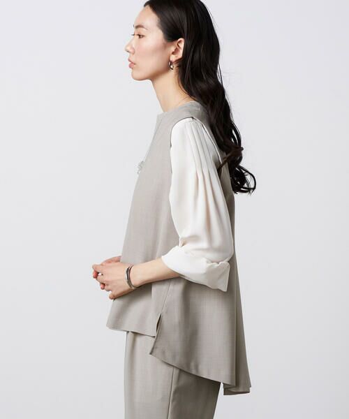 Precious Mild / プレシャスマイルド シャツ・ブラウス | 〔 +サイズ 〕 【セットアップ対応】2WAYストレッチ ジレセットアップ | 詳細5