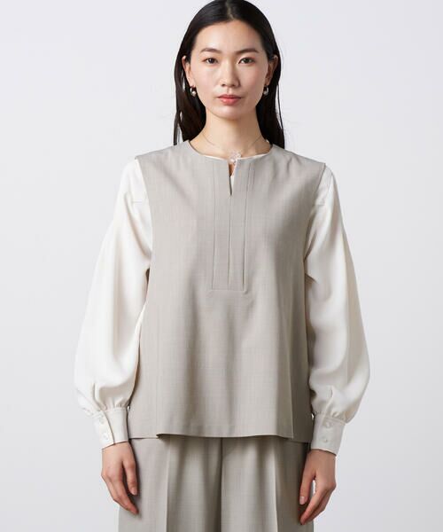 Precious Mild / プレシャスマイルド シャツ・ブラウス | 〔 +サイズ 〕 【セットアップ対応】2WAYストレッチ ジレセットアップ | 詳細7