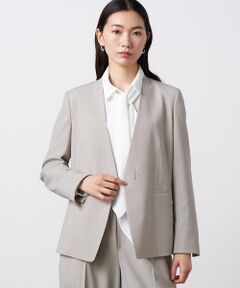 Precious Mild / プレシャスマイルド ノーカラージャケット | 〔 +サイズ 〕 【セットアップ対応】2WAYストレッチ カーディガンジャケット