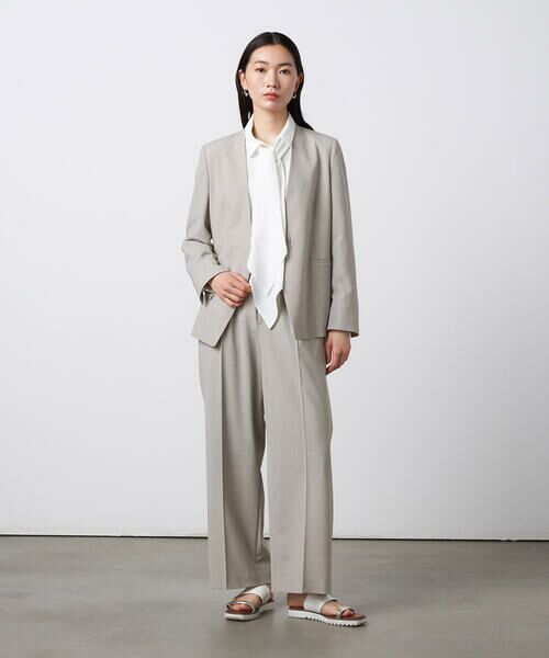 Precious Mild / プレシャスマイルド ノーカラージャケット | 〔 +サイズ 〕 【セットアップ対応】2WAYストレッチ カーディガンジャケット | 詳細1