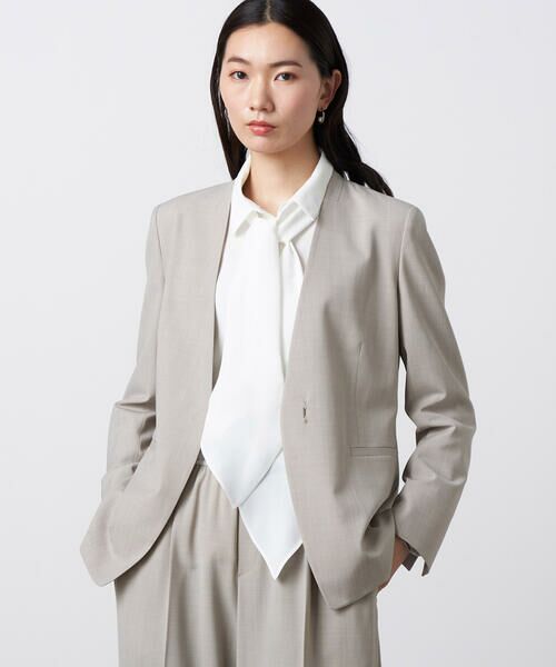 Precious Mild / プレシャスマイルド ノーカラージャケット | 〔 +サイズ 〕 【セットアップ対応】2WAYストレッチ カーディガンジャケット | 詳細4