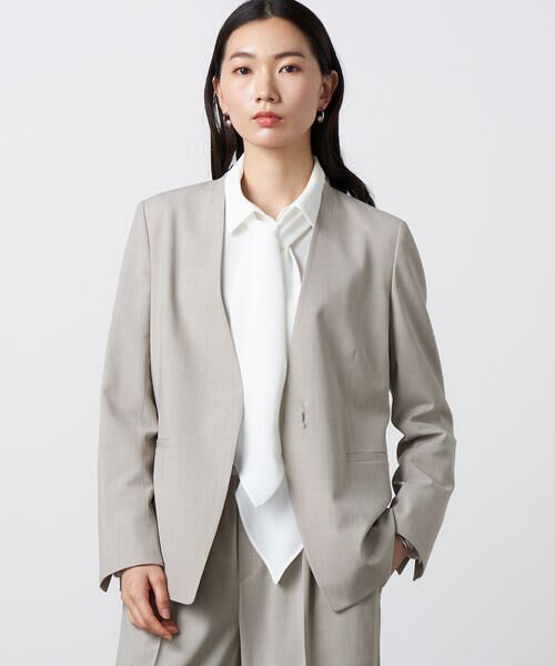 Precious Mild / プレシャスマイルド ノーカラージャケット | 〔 +サイズ 〕 【セットアップ対応】2WAYストレッチ カーディガンジャケット | 詳細5