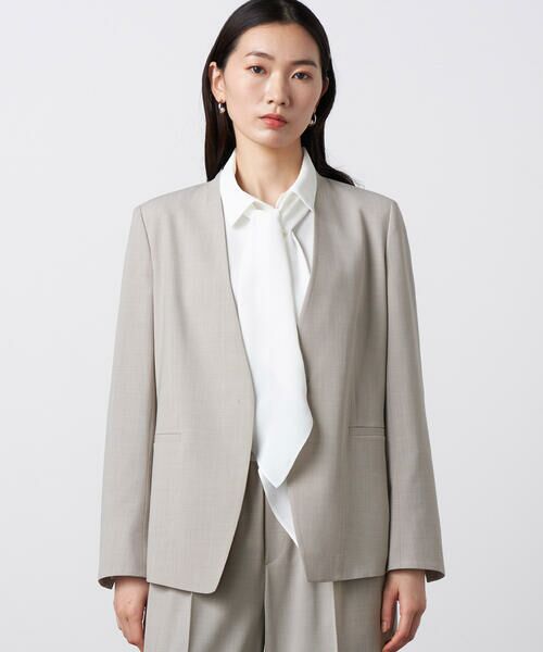 Precious Mild / プレシャスマイルド ノーカラージャケット | 〔 +サイズ 〕 【セットアップ対応】2WAYストレッチ カーディガンジャケット | 詳細6