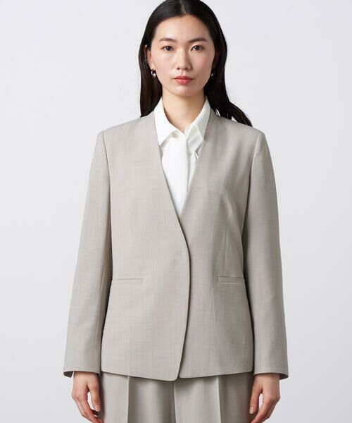 Precious Mild / プレシャスマイルド ノーカラージャケット | 〔 +サイズ 〕 【セットアップ対応】2WAYストレッチ カーディガンジャケット | 詳細7