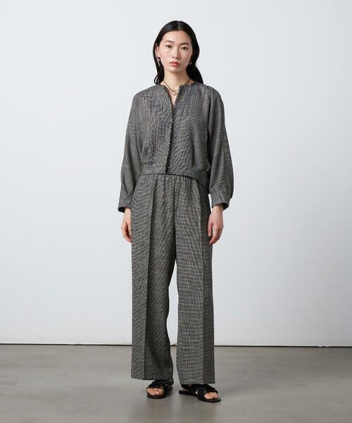 Precious Mild / プレシャスマイルド その他パンツ | 〔 +サイズ 〕 【セットアップ】カラミ織 ワイドパンツ | 詳細1