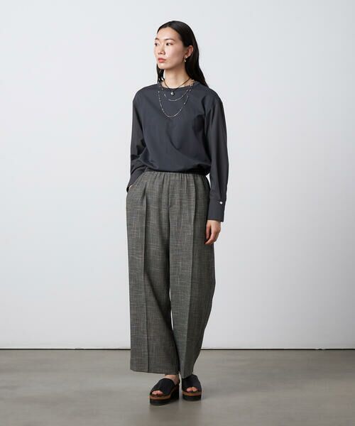 Precious Mild / プレシャスマイルド その他パンツ | 〔 +サイズ 〕 【セットアップ】カラミ織 ワイドパンツ | 詳細6