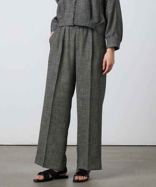 Precious Mild / プレシャスマイルド その他パンツ | 〔 +サイズ 〕 【セットアップ】カラミ織 ワイドパンツ | 詳細7