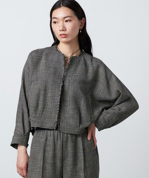 Precious Mild / プレシャスマイルド ブルゾン | 〔 +サイズ 〕 【セットアップ対応】カラミ織 ブルゾン | 詳細4