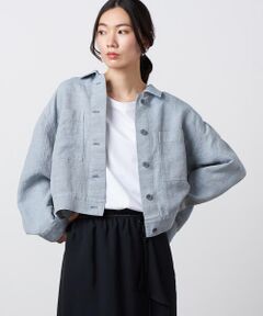 Precious Mild / プレシャスマイルド その他アウター | 〔 +サイズ 〕 リネンオックス ショート丈 Gジャン
