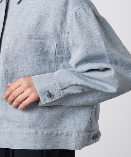 Precious Mild / プレシャスマイルド その他アウター | 〔 +サイズ 〕 リネンオックス ショート丈 Gジャン | 詳細12