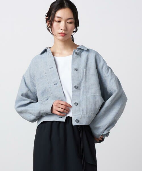 Precious Mild / プレシャスマイルド その他アウター | 〔 +サイズ 〕 リネンオックス ショート丈 Gジャン | 詳細4