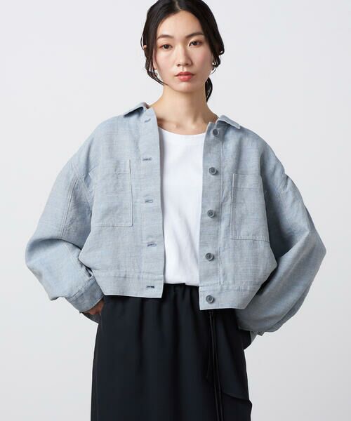 Precious Mild / プレシャスマイルド その他アウター | 〔 +サイズ 〕 リネンオックス ショート丈 Gジャン | 詳細5