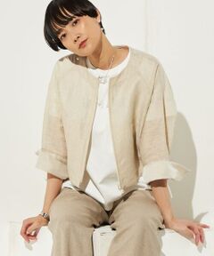 Precious Mild / プレシャスマイルド ブルゾン | 〔 +サイズ 〕 綿麻カラミ ブルゾン