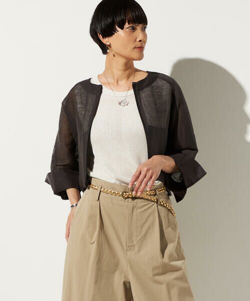 Precious Mild / プレシャスマイルド ブルゾン | 〔 +サイズ 〕 綿麻カラミ ブルゾン | 詳細4