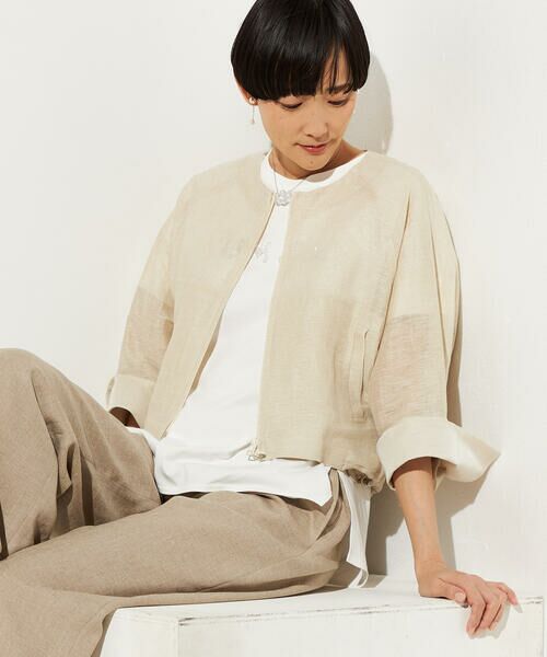 Precious Mild / プレシャスマイルド ブルゾン | 〔 +サイズ 〕 綿麻カラミ ブルゾン | 詳細12