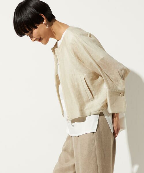Precious Mild / プレシャスマイルド ブルゾン | 〔 +サイズ 〕 綿麻カラミ ブルゾン | 詳細9