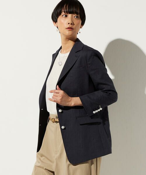 Precious Mild / プレシャスマイルド テーラードジャケット | 〔 +サイズ 〕 リネンストレッチ サマーブレザー | 詳細11