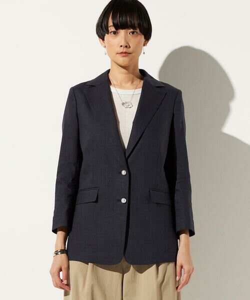 Precious Mild / プレシャスマイルド テーラードジャケット | 〔 +サイズ 〕 リネンストレッチ サマーブレザー | 詳細14