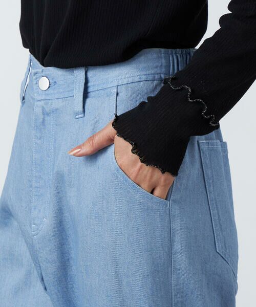 Precious Mild / プレシャスマイルド デニムパンツ | 〔 +サイズ 〕 セミフレア デニムパンツ | 詳細26