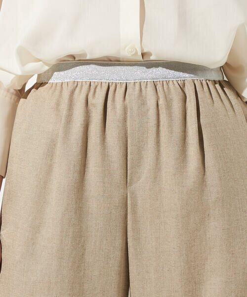 Precious Mild / プレシャスマイルド その他パンツ | 〔 +サイズ 〕 麻調合繊 ワンタックワイドパンツ | 詳細16