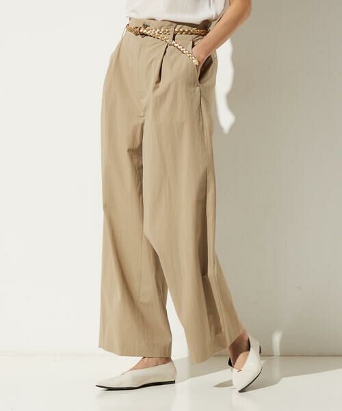 Precious Mild / プレシャスマイルド その他パンツ | 〔 +サイズ 〕 ダンプ近江晒 カーブパンツ（15:カーキベージュ）