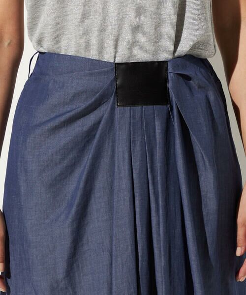 Precious Mild / プレシャスマイルド ロング・マキシ丈スカート | 〔 +サイズ 〕 ナチュラルシャンブレー ドレープスカート | 詳細13