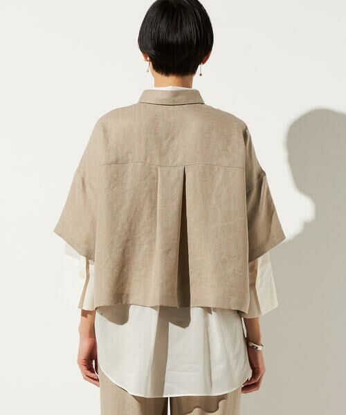 Precious Mild / プレシャスマイルド その他トップス | 〔 +サイズ 〕 麻調合繊 レイヤードポロシャツ | 詳細14