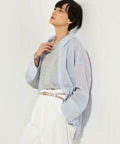 〔 +サイズ 〕 シアーボイル バックツイストシャツ