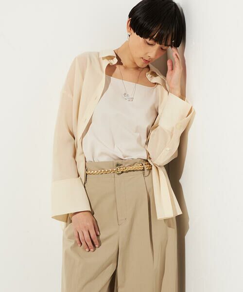 Precious Mild / プレシャスマイルド シャツ・ブラウス | 〔 +サイズ 〕 シアーボイル バックツイストシャツ | 詳細4