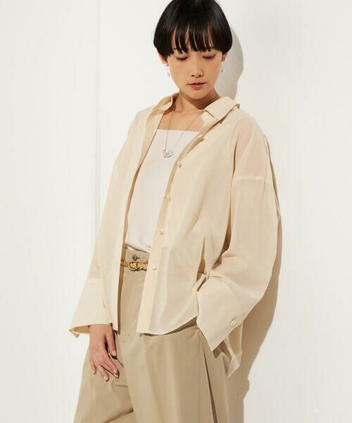 Precious Mild / プレシャスマイルド シャツ・ブラウス | 〔 +サイズ 〕 シアーボイル バックツイストシャツ | 詳細6