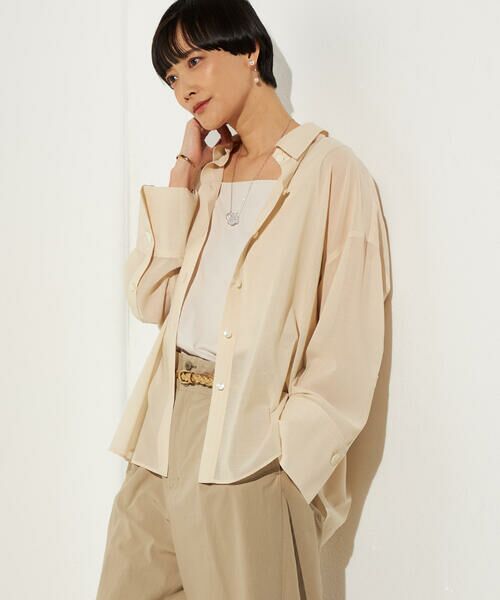 Precious Mild / プレシャスマイルド シャツ・ブラウス | 〔 +サイズ 〕 シアーボイル バックツイストシャツ | 詳細8