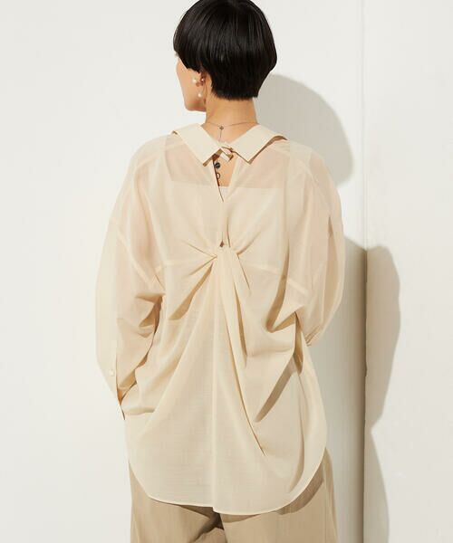 Precious Mild / プレシャスマイルド シャツ・ブラウス | 〔 +サイズ 〕 シアーボイル バックツイストシャツ | 詳細9