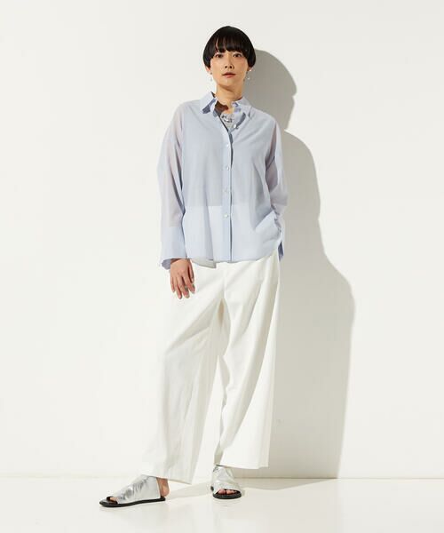 Precious Mild / プレシャスマイルド シャツ・ブラウス | 〔 +サイズ 〕 シアーボイル バックツイストシャツ | 詳細11