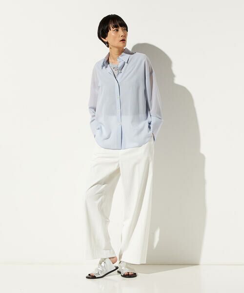 Precious Mild / プレシャスマイルド シャツ・ブラウス | 〔 +サイズ 〕 シアーボイル バックツイストシャツ | 詳細13