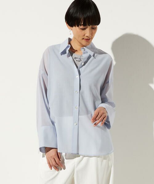 Precious Mild / プレシャスマイルド シャツ・ブラウス | 〔 +サイズ 〕 シアーボイル バックツイストシャツ | 詳細16