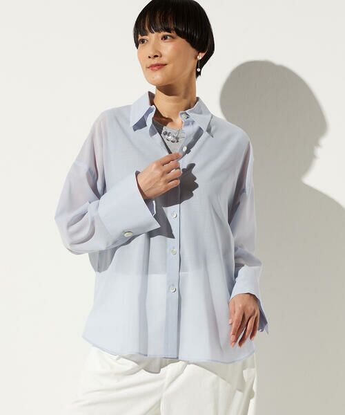 Precious Mild / プレシャスマイルド シャツ・ブラウス | 〔 +サイズ 〕 シアーボイル バックツイストシャツ | 詳細17