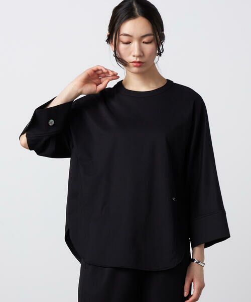 Precious Mild / プレシャスマイルド カットソー | 〔 +サイズ 〕 【セットアップ】ストレッチ プルオーバー（05:ブラック）