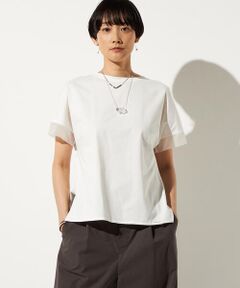 Precious Mild / プレシャスマイルド カットソー | 〔 +サイズ 〕 プレーティング天竺 袖シアーTシャツ