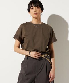 Precious Mild / プレシャスマイルド カットソー | 〔 +サイズ 〕 プレーティング天竺 袖シアーTシャツ