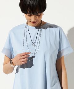 Precious Mild / プレシャスマイルド カットソー | 〔 +サイズ 〕 プレーティング天竺 袖シアーTシャツ